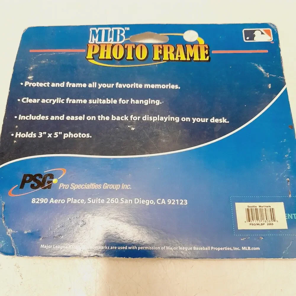 MLB Seattle Mariners Acrylic 3X5 Baseball Picture Photo Frame